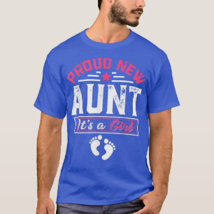 Camiseta Família Engraçada Tia Nova Orgulhosa É Uma Menina