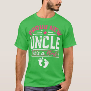 Camiseta Família Engraçada Tio Novo Orgulhoso É Uma Garota 