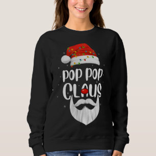 Camiseta Família Engraçada Xmas Correspondente Pop Pop Clau