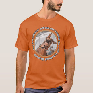 Camiseta Família Engraçado Rindo de Cavalo