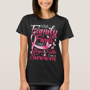Camiseta Família Esperança Fé Eu Sou Um Sobrevivente Cancer