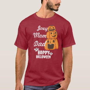Camiseta Família Feliz Halloween Simples, personalizada
