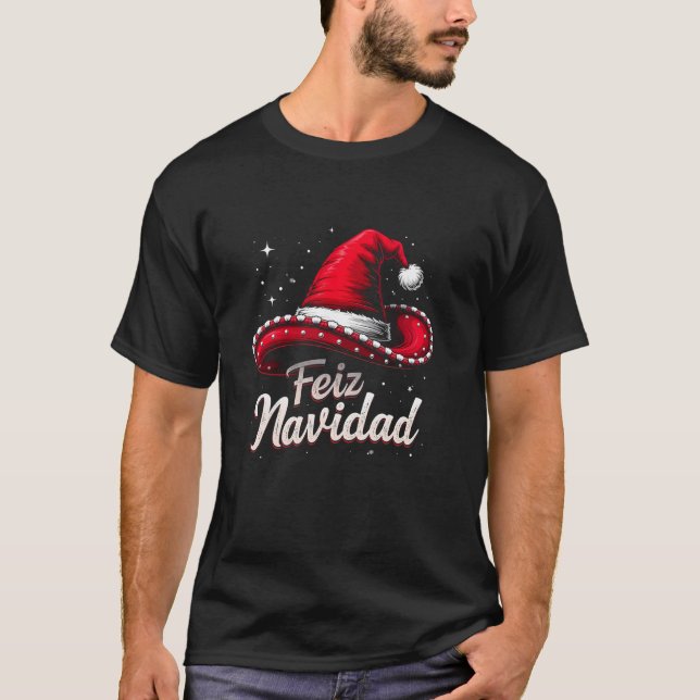 Camiseta Família Feliz Navidad Matando Pajama Funny Christm (Frente)