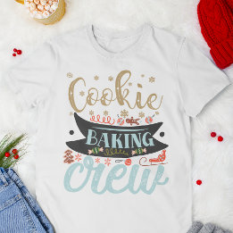 Camiseta Família Feriado de Natal da Tripulação Cookie Baki
