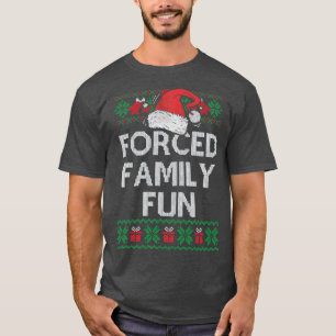 Camiseta Família Forçada Diversão Sarcástica Adulto Engraça