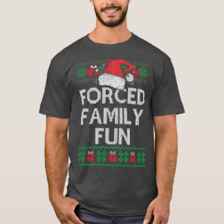 Camiseta Família Forçada Diversão Sarcástica Adulto Engraça
