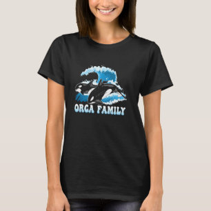 Camiseta Família Funny Orca Baleia Mar Oceano Oceano Gelado