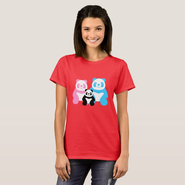 Camiseta Família Funny Panda (Frente Completa)