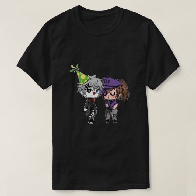 Camiseta Família Gacha Life Afton - Gacha Life Teen Gif Eng (Frente do Design)