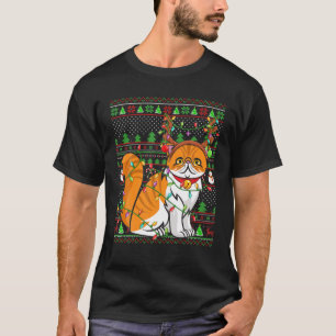Camiseta Família Gato Pérsico do Ventilador Correspondente