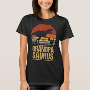Camiseta Família Grandpasaurus Rex Dinossaur Rex Dino Pais