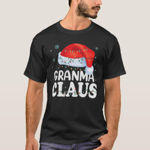 Camiseta Família Granma Claus Xmas Correspondente à avó Eng