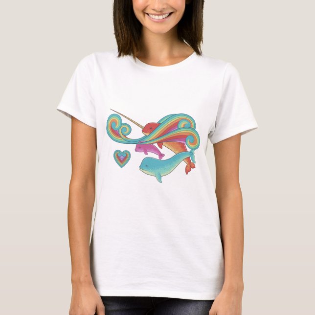 Camiseta Família Groovy de Narwhal (Frente)