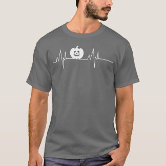 Camiseta Família Halloween Pumpkin Heartbeat