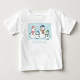 Camiseta Família Homem de Neve