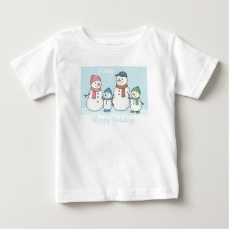 Camiseta Família Homem de Neve