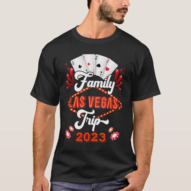 Camiseta Família Las Vegas Trip 2023 Férias na Esquadra M (Frente)