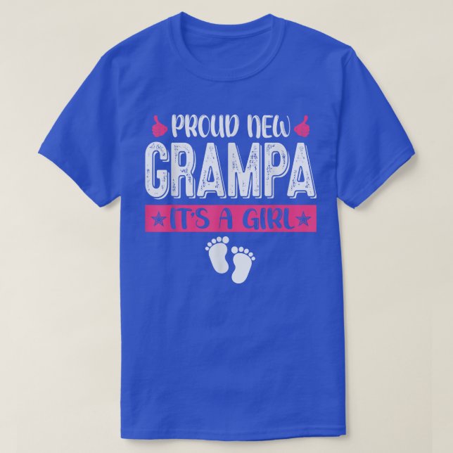Camiseta Família legal Novo Vovô Orgulhoso É uma Garota Sex (Frente do Design)