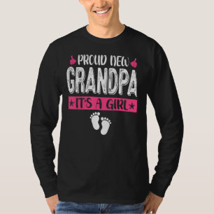 Camiseta Família legal Novo Vovô Orgulhoso É uma Menina Sex