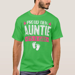 Camiseta Família legal Tia Nova Orgulhosa É Uma Menina Sexo