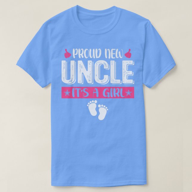 Camiseta Família legal Tio Novo Orgulhoso É Uma Menina Revo (Frente do Design)