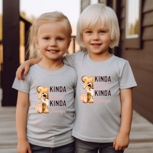 Camiseta Família Leopardo Bonita Correspondendo À Menina En