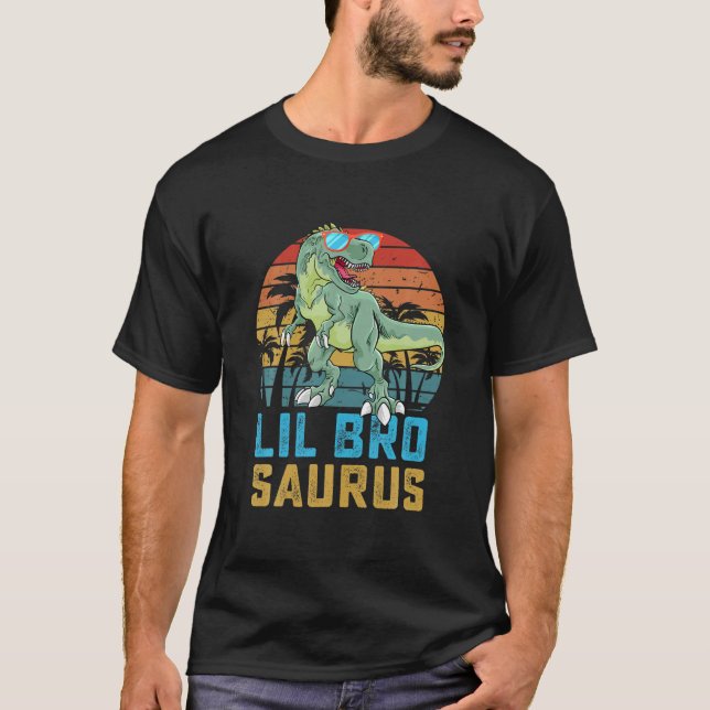 Camiseta Família Lilbrosaurus T Rex Dinosaur Lil Bro Saurus (Frente)