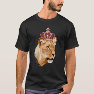 Camiseta Família Lion Queen Big Cat Crowed Lioness