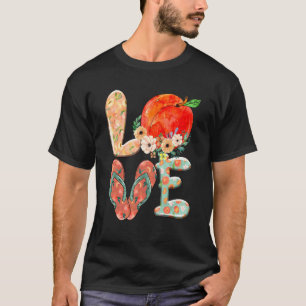 Camiseta Família Love Sacudir Flop Peach Summer Matching