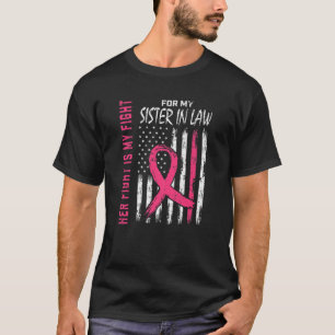 Camiseta Família Luta Irmã Rosa Em Direito No Cancer Da Mam
