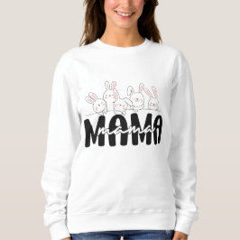 Camiseta Família Mama Bunny - Teto e Sweatshirt de Coelho B