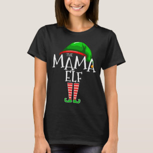 Camiseta Família Mama Elf que Corresponde à oferta de Natal