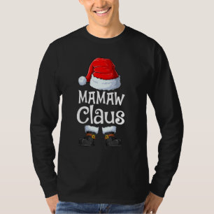 Camiseta Família Mamaw Claus Correspondendo Mamaw Claus Paj