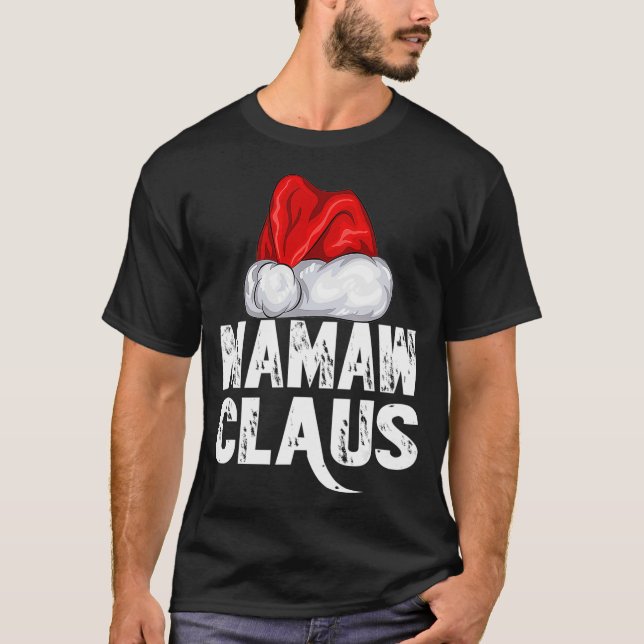Camiseta Família Mamaw Claus de Natal Correspondendo Papais (Frente)