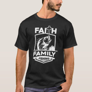 Camiseta Família Mens Faith Pesca Peixes Cristãos Religio