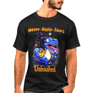 Camiseta Família Meow Dia de as Bruxas engraçado Orange