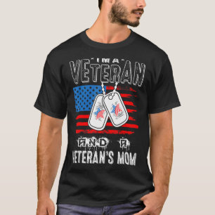 Camiseta Família Militar Sou Veterano e Mãe de Veterano
