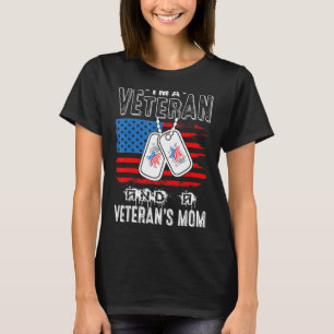 Camiseta Família Militar Sou Veterano e Mãe de Veterano