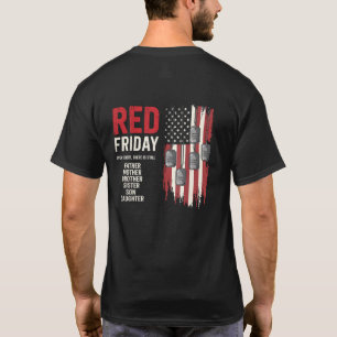 Camiseta Família Militar Vermelha Sexta-Feira Memória Todos