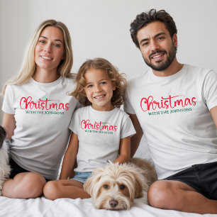 Camiseta Família Minimalista Personalizada Natal F