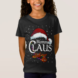 Camiseta Família Momma Claus Correspondendo Mãe Claus Pajam