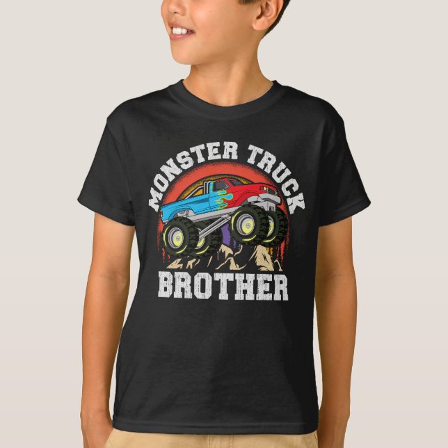 Camiseta Família Monster Truck Brother Matching (Frente)