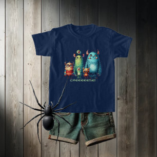 Camiseta Família Monstro - Feliz Dia das Bruxas!