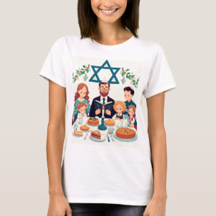 Camiseta Família Multicolor Hanukkah