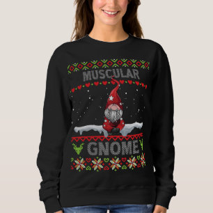 Camiseta Família Muscular Gnomo Correspondente Natal feio P