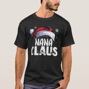 Camiseta Família Nana Claus Xmas Correspondendo Vovó Engraç