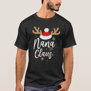 Camiseta Família Natal Nana Claus Correspondendo Xmas Light