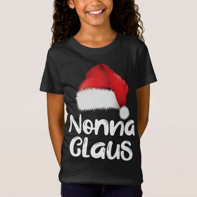 Camiseta Família Natal Nonna Claus Correspondendo Papai Noe (Frente)