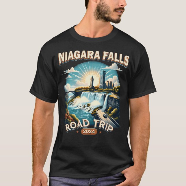Camiseta Família Niagara Falls Road Trip 2024 (Frente)