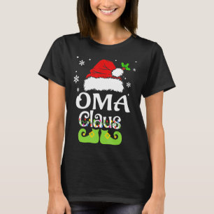 Camiseta Família Oma Claus Correspondendo Oma Claus Pajama 